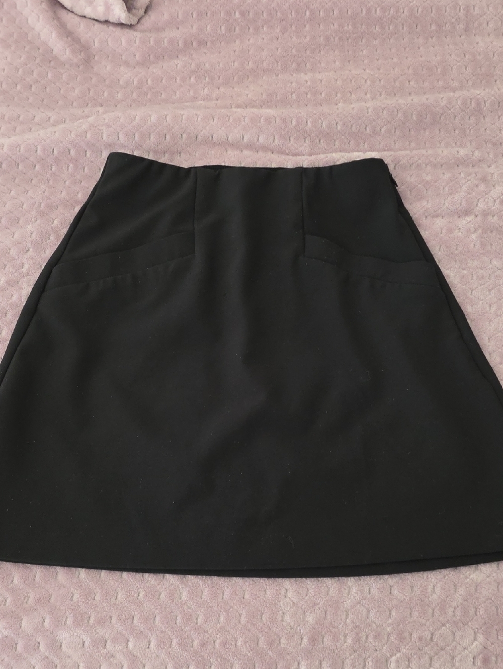 Express Black Mini Skirt with Front Seam Detail